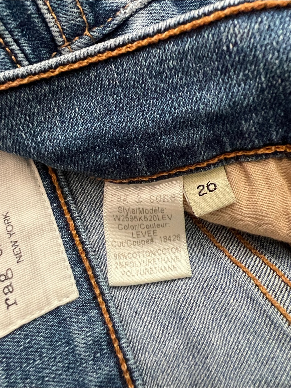 Rag & Bone Skinny Ankle Jeans Modele Blue Levee W2595K20LEV Size 26 - Picture 3 of 7